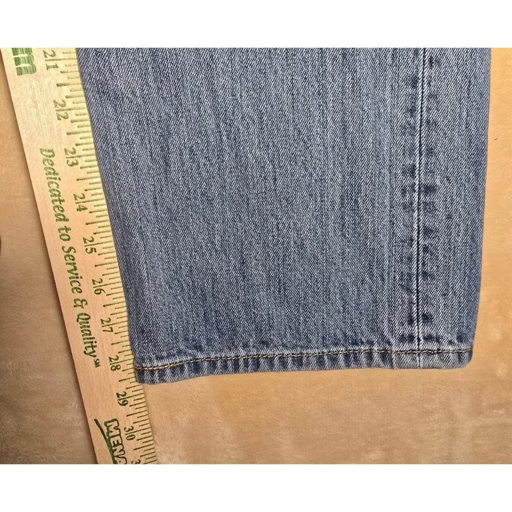 Y2K Levis 501 Original Mens Straight Button Fly Blue Jeans 36x29 Light wash 1091